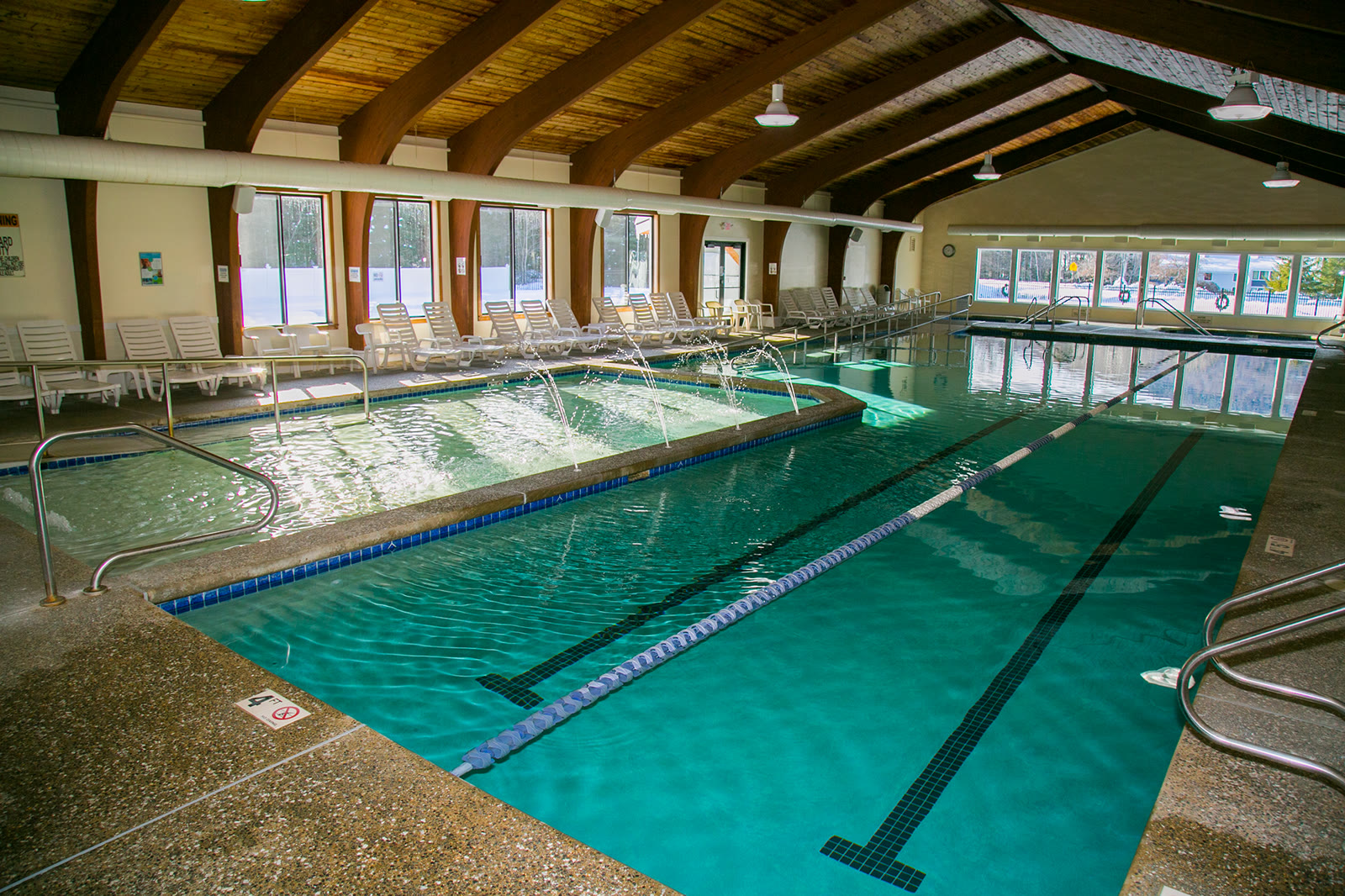 Indoor lap pool at the White Mountain Athletic Club